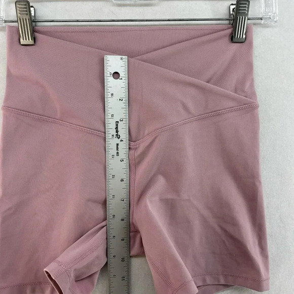 H&M Sports Shorts Womens Sz XS Pink High Waist Shorts Wrap Over Training Hottie - Picture 4 of 11